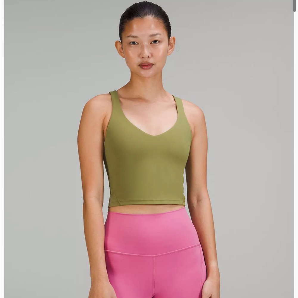 Lululemon Align Cropped Tank Top in Bronze Green